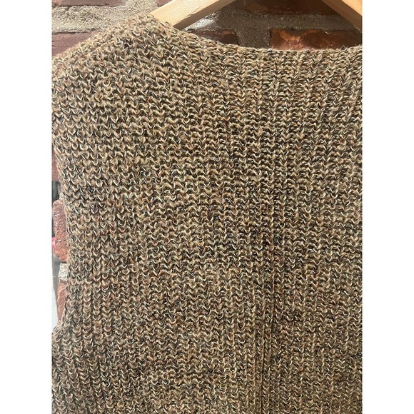 Vintage 70'S ANNE KLEIN BROWN MOHAIR BLEND POINTED HEM SWEATER VEST Med… - Picture 4 of 9